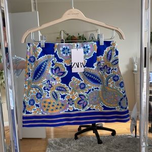 NWT - Zara Print Mini Skirt